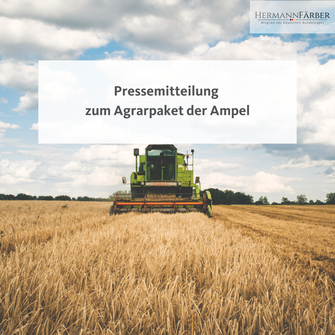 Pressemitteilung zum Agrarpaket der Ampel