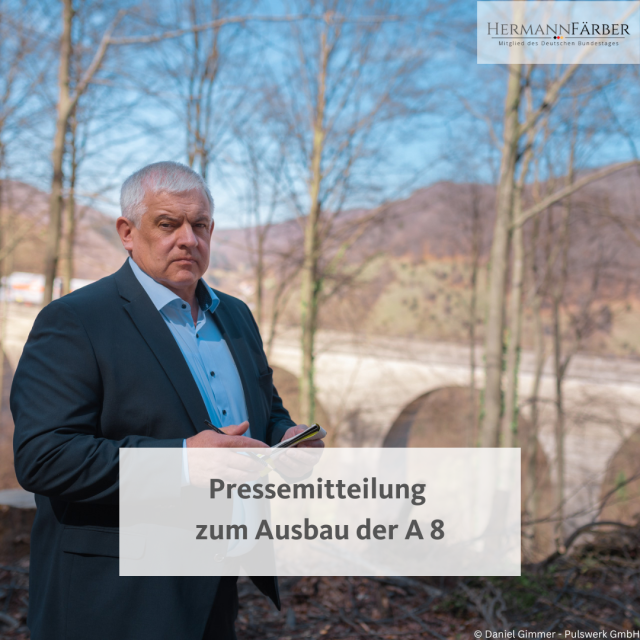 Pressemitteilung zum Ausbau der A 8