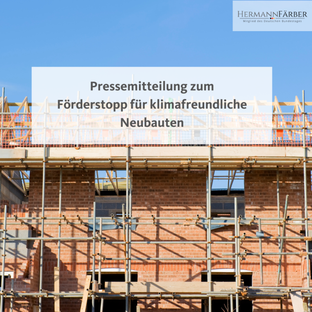 Kein Geld mehr für klimafreundlichen Neubau