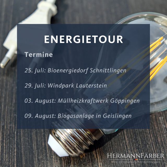 Ankündigung Termine Energietour 2022