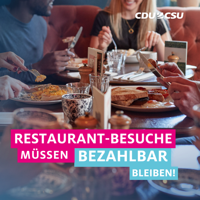 Pressemitteilung zum Mehrwertsteuersatz für die Gastronomie