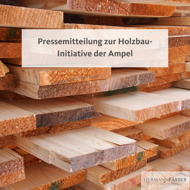 Pressemitteilung zur Holzbau-Initiative der Ampel