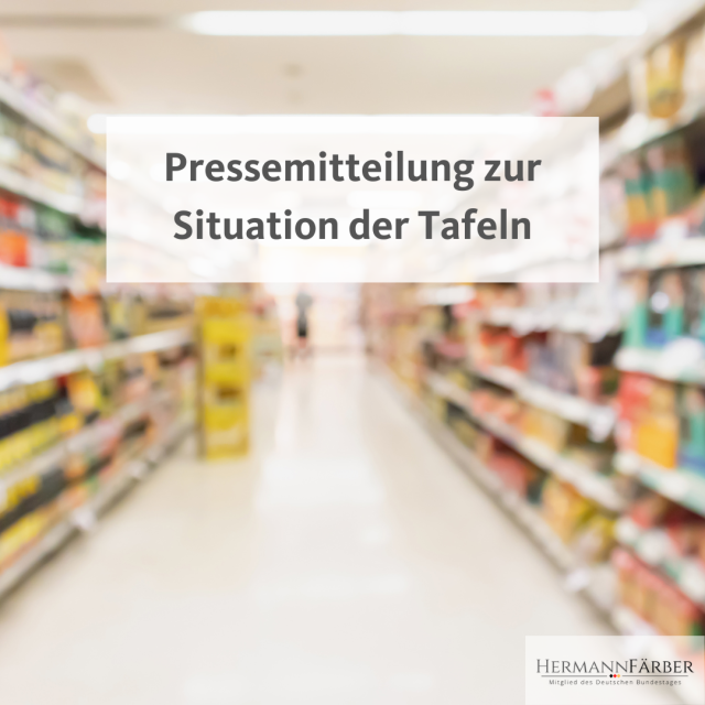 Pressemitteilung zur Situation der Tafeln